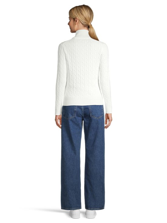 GANT - Stretch Cotton Half-Zip -palmikkoneule - 113 EGGSHELL | Stockmann - photo 3