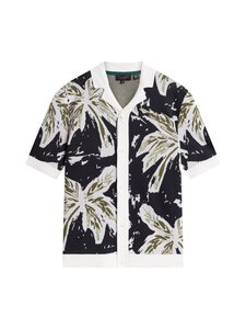 Ted Baker London - Kyesss Knitted Leaf- lyhythihainen kauluspaita - NAVY | Stockmann