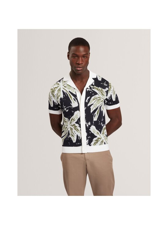 Ted Baker London - Kyesss Knitted Leaf- lyhythihainen kauluspaita - NAVY | Stockmann - photo 2