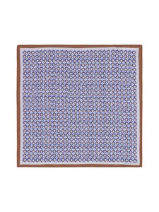 Stockholm Kravatt - Allover Print -silkkitaskuliina - 4 LIGHT BLUE / BROWN | Stockmann