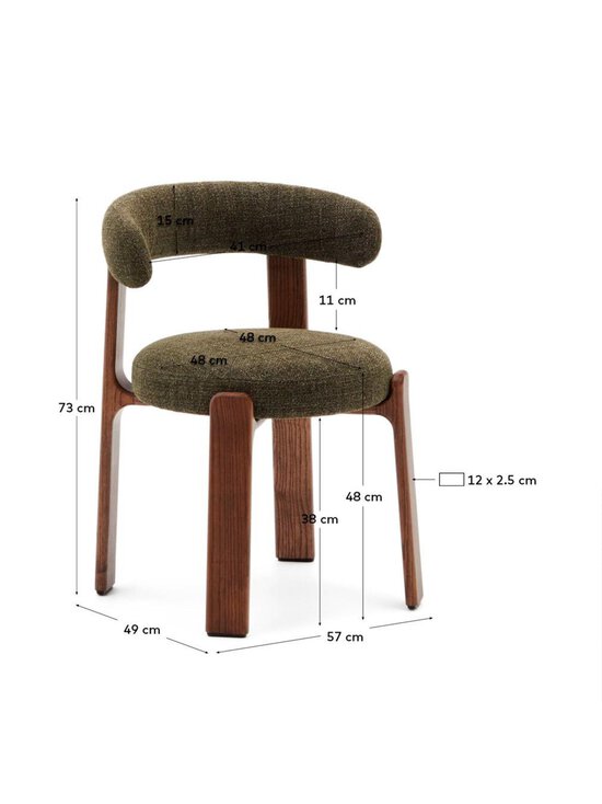 Kave Home - Granite-tuoli vihreä chenille / pähkinä - GREEN | Stockmann - photo 11