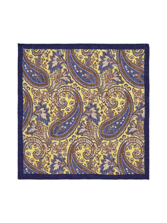 Stockholm Kravatt - Flower & Paisley -sillkitaskuliina - 5 YELLOW / BLUE | Stockmann - photo 1