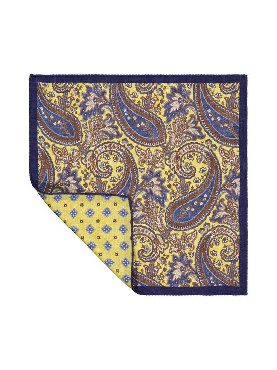 Stockholm Kravatt - Flower & Paisley -sillkitaskuliina - 5 YELLOW / BLUE | Stockmann - photo 2