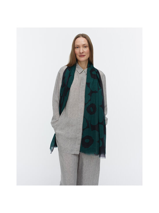 Marimekko - Fiore Unikko šalle - 650 DARK GREEN DARK NAVY - photo 3 Marimekko - Fiore Unikko šalle - 650 DARK GREEN DARK NAVY | Stockmann - photo 3