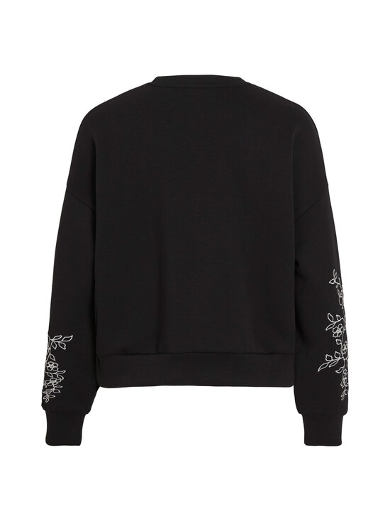Vila - ViReflect Embroidered O-neck -collegepaita - BLACK BEAUTY DETAIL:EMB BIRCH | Stockmann - photo 2