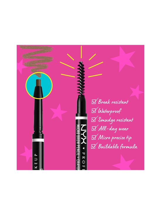 NYX Professional Makeup - Micro Brow Pencil -kulmakynä - 08 BLACK | Stockmann - photo 2