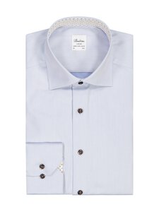 Stenströms - Slimline Contrast Xl Sleeve -kauluspaita, erikoispitkät hihat - 100 LIGHT BLUE | Stockmann