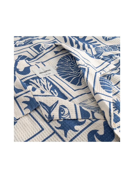 Dedicated - Marstrand Relaxed Fit -kauluspaita - OCEAN SQUARES OAT WHITE | Stockmann - photo 6
