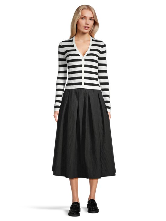 Max Mara Studio - Trieste-raidallinen silkki-villaneuletakki - 002 SCHWARZWEISS - photo 2 Max Mara Studio - Trieste-raidallinen silkki-villaneuletakki - 002 SCHWARZWEISS | Stockmann - photo 2