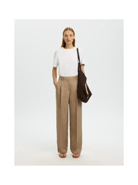Selected - SlfWide Terry -housut - WHITE PEPPER DETAIL:MELANGE | Stockmann - photo 4