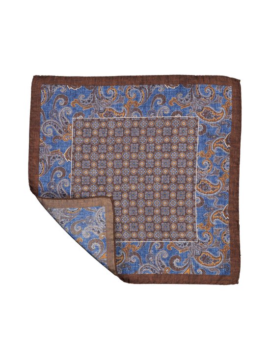 Stockholm Kravatt - Hankie Medallion Print - taskuliina - 1 BROWN/BLUE | Stockmann - photo 2