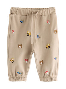 Lindex - Dressipüksid Embroidered Soft Brushed - 6402 BEIGE | Stockmann