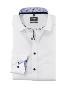 Olymp - Triiksärk Modern Fit Flower Trim - 00 WHITE | Stockmann