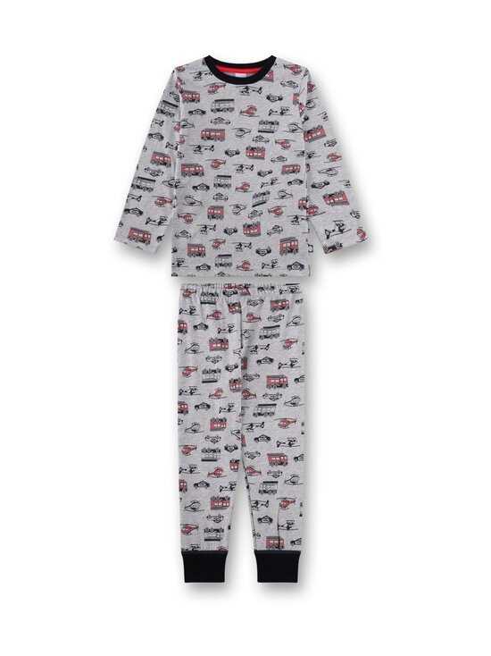 Sanetta - Emergency Vehicle -pyjamapaita ja pyjamahousut - 1646 HELLGRAU MELANGE | Stockmann - photo 1