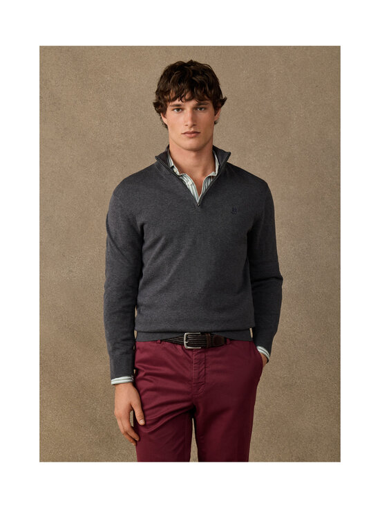 Hackett London - Heritage Cotton Half Zip -neulepaita - 987 GREY | Stockmann - photo 3