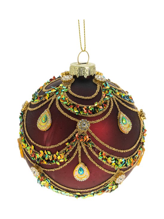 Weiste - Glitter Burgundy -lasipallo 8 cm - BURGUNDY | Stockmann - photo 1