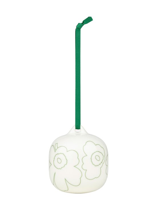 Marimekko - Piirto Unikko - ripustettava keräilykoriste - WHITE, GREEN | Stockmann - photo 1