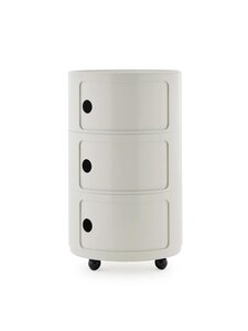 Kartell - Componibili Big -säilytyskaluste 3-osainen / pyörät valkoinen - WHITE | Stockmann
