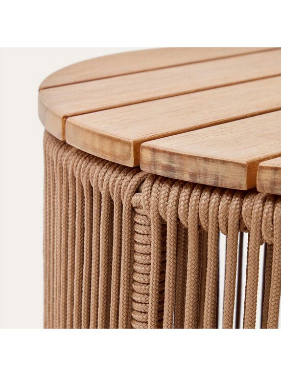 Kave Home - Dandara-sivupöytä akaasia/beige ⌀ 40 cm - BEIGE | Stockmann - photo 4