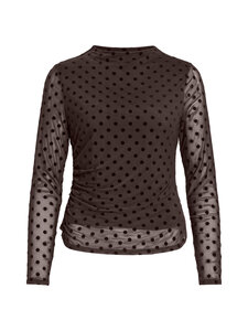 Vila - Särk Virikke Funnel Neck - COFFEE BEAN AOP:FLOCK DOT | Stockmann