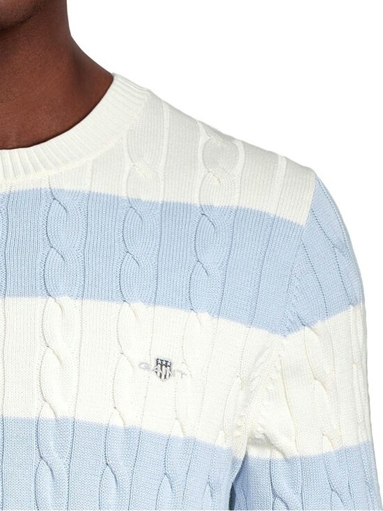 GANT - Striped-palmikkoneule - 457 FRESH BLUE - photo 4 GANT - Striped-palmikkoneule - 457 FRESH BLUE | Stockmann - photo 4