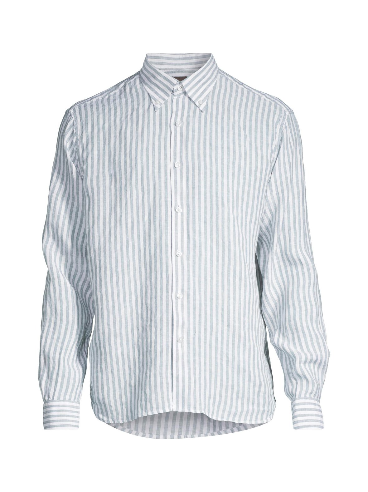 Regular Fit Striped -pellavakauluspaita
