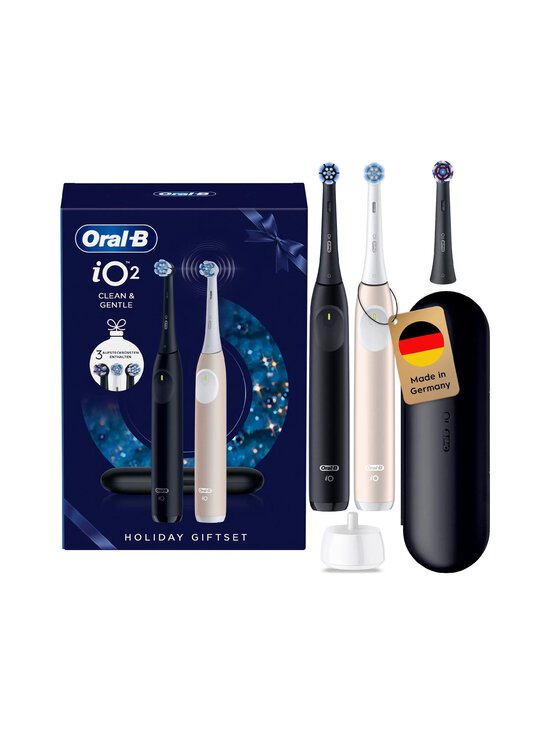 Oral-B - iO2 Clean & Gentle Duo -hammasharjapakkaus - BLACK/PINK | Stockmann - photo 2