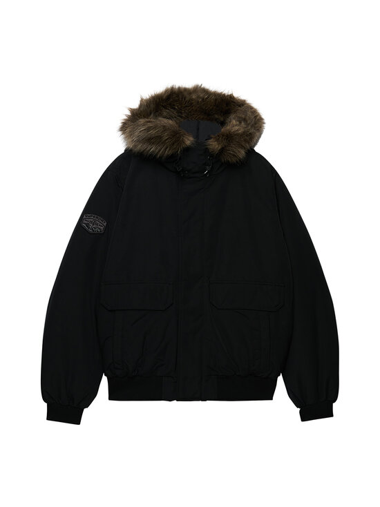 Superdry - Faux Fur Everest Bomber -toppatakki - 12A JET BLACK | Stockmann - photo 1