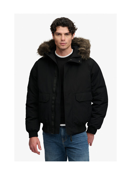 Superdry - Faux Fur Everest Bomber -toppatakki - 12A JET BLACK | Stockmann - photo 2