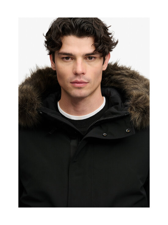 Superdry - Faux Fur Everest Bomber -toppatakki - 12A JET BLACK | Stockmann - photo 5