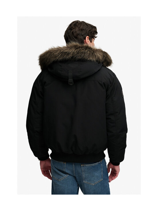 Superdry - Faux Fur Everest Bomber -toppatakki - 12A JET BLACK | Stockmann - photo 6
