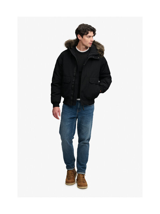 Superdry - Faux Fur Everest Bomber -toppatakki - 12A JET BLACK | Stockmann - photo 7