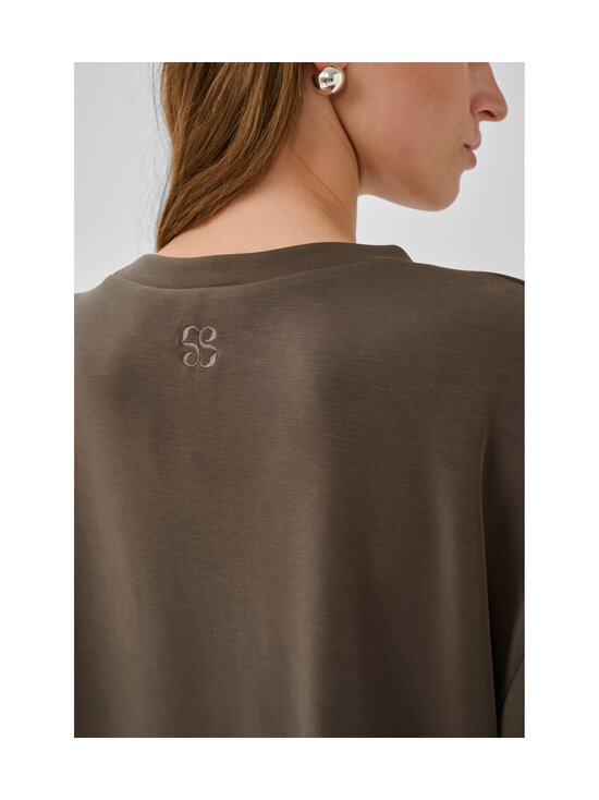 MY ESSENTIAL WARDROBE - HelleMW Embroidery Boxy t-paita - 130 MAJOR BROWN | Stockmann - photo 4