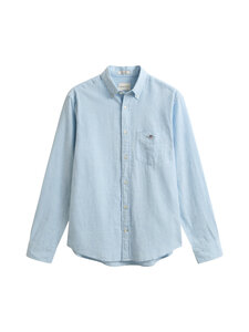 GANT - Triiksärk Regular Cotton Linen - 450 SKY BLUE | Stockmann