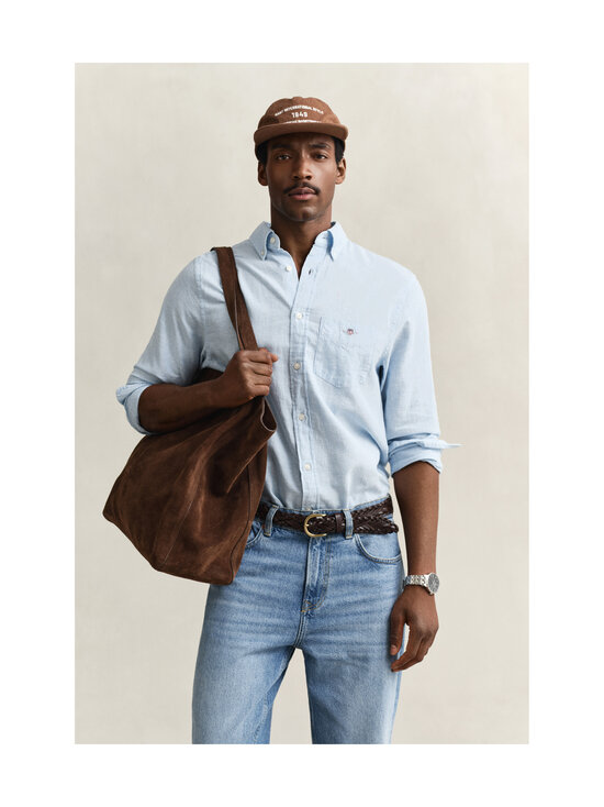 GANT - Triiksärk Regular Cotton Linen - 450 SKY BLUE | Stockmann - photo 2