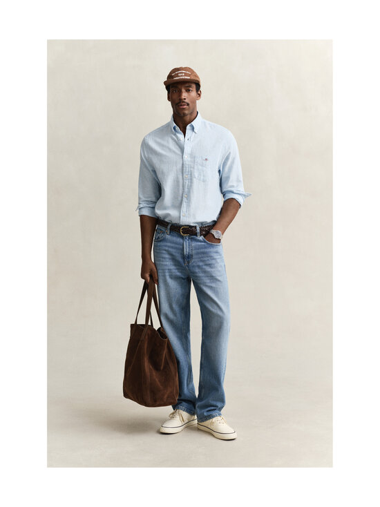 GANT - Triiksärk Regular Cotton Linen - 450 SKY BLUE | Stockmann - photo 5