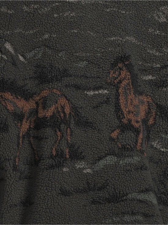 Levi's - Idyllwild Sherpa Popover Horse -teddypaita - 0000 RUNNING HORSES LANDSCAPE DARK PHANTOM | Stockmann - photo 5