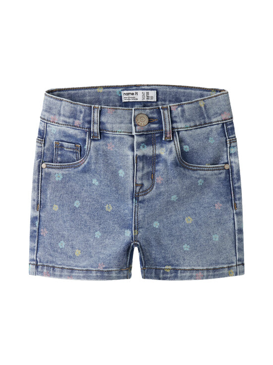 Name It - NmfSalli Slim šorti - MEDIUM BLUE DENIM DETAIL:FLOWER | Stockmann - photo 1