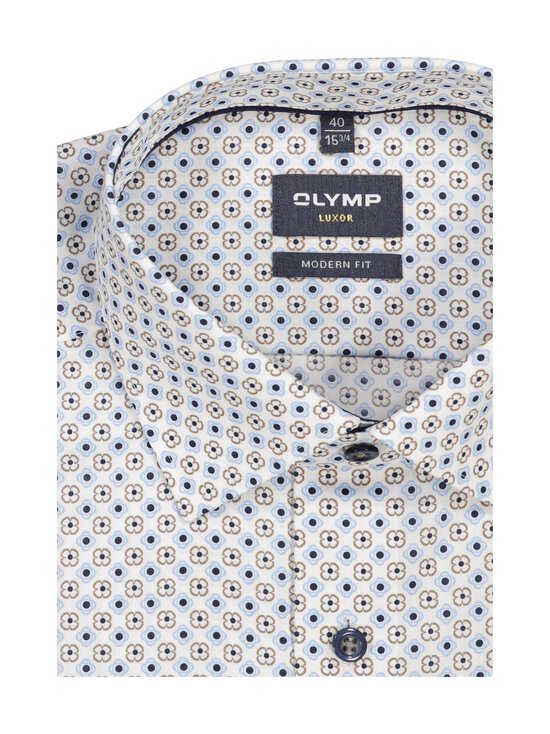 Olymp - Modern Fit Extra Long Sleeve Allover Print -kauluspaita, erikoispitkät hihat - 00 WEISS | Stockmann - photo 2