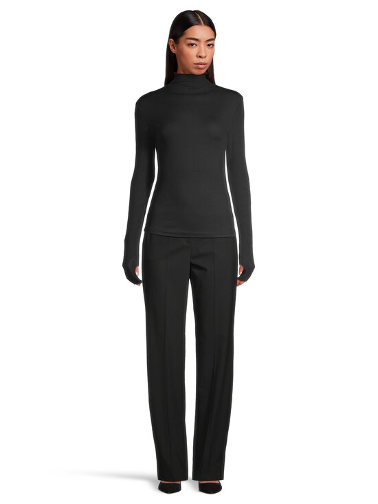 Filippa K - Rib Mock Neck -poolo - BLACK BLACK BLACK | Stockmann - photo 2