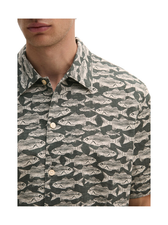 Marc O'Polo - Lyhythihainen kauluspaita - 3675 BRIGHT GREEN_MULTI_13 | Stockmann - photo 4