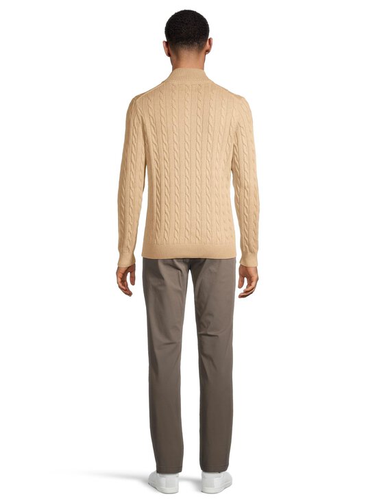 GANT - Cotton Cable Half Zip -neulepaita - 296 KHAKI MELANGE | Stockmann - photo 3
