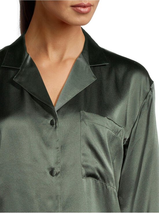 Damella - Silk Plain -pyjama - 258 DARK OLIVE | Stockmann - photo 6