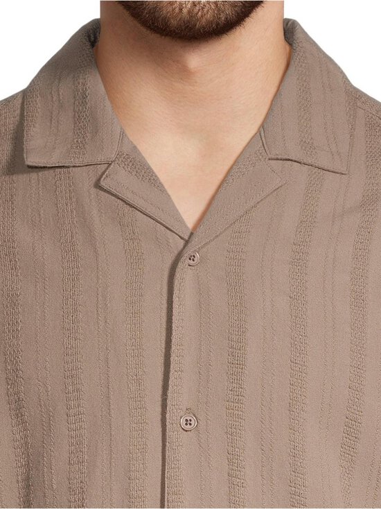 CONSTRUE - Toucan Structured Cuban -kauluspaita - MUD BROWN | Stockmann - photo 4