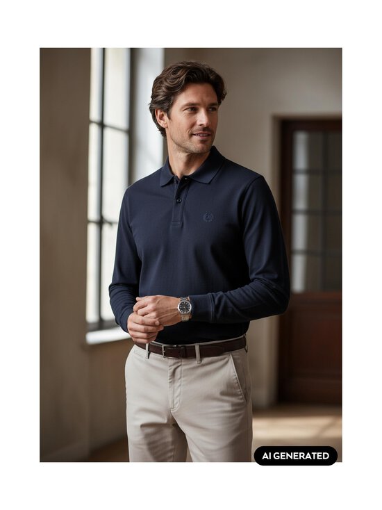 Cap Horn - Entino polo krekls ar garām piedurknēm - NAVY | Stockmann - photo 5