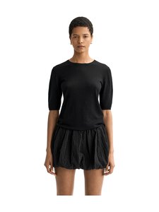 Soft Goat - Crewneck- lyhythihainen neulepusero - BLACK | Stockmann