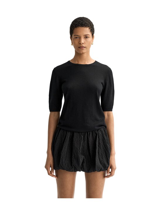 Soft Goat - Crewneck- lyhythihainen neulepusero - BLACK | Stockmann - photo 1