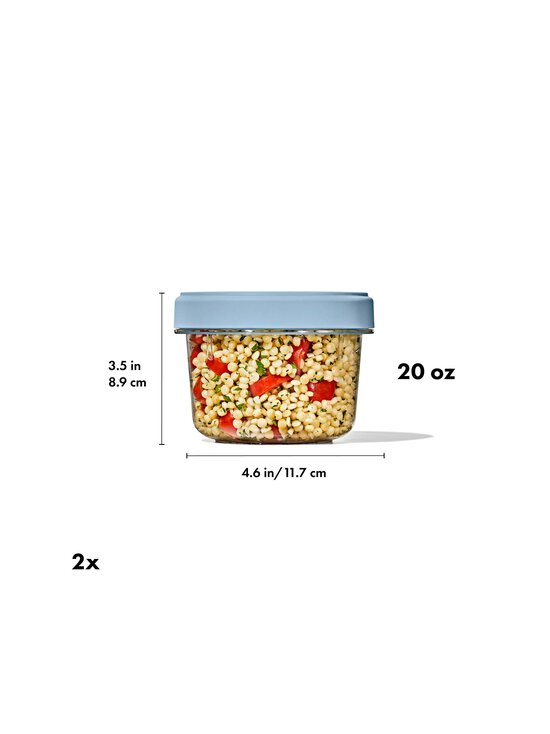 OXO - Twist & Stack -säilytysasti 592 ml, 2 kpl - CLEAR, BLUE | Stockmann - photo 4