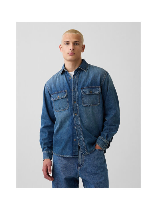 GAP - Relaxed Fit džinsa krekls - WORN DARK TINT | Stockmann - photo 2