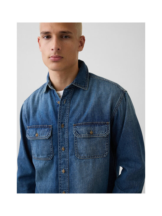 GAP - Relaxed Fit džinsa krekls - WORN DARK TINT | Stockmann - photo 5